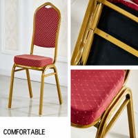 Chaises de salle à manger modernes et durables en aluminium pour hôtels, mariages, banquets, réunions VIP, restaurants, événements, fêtes, églises