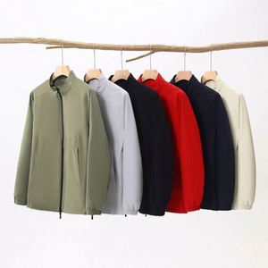 Design Wholesale High Quality Fashion Casual Sport Hooded Windbreaker Custom Men Outdoor Lightweight Silk Screen Printed <b>Jacket</b> - Product Image 1