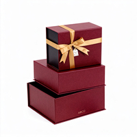 Boîte cadeau en carton rigide brun simple, personnalisée, fabriquée à la main, avec fermeture magnétique, vente en gros d'usine
