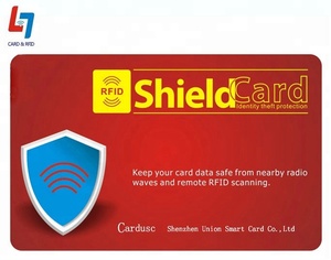 <span class=keywords><strong>Carte</strong></span> de blocage NFC RFID personnalisée 13,56 MHz anti-piratage, anti-skimming, sécurisée <span class=keywords><strong>pour</strong></span> la protection des paiements bancaires (débit et crédit) - Product Image 3
