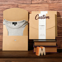 Emballage en papier kraft pour t-shirt de haute qualité personnalisé, recyclable, pour boîte de t-shirt, emballage de t-shirt avec logo