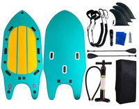 Tabla de Paddle Surf Inflable Compatible con Motor ACEHERO para 2-4 Personas, ISUP Grande con Múltiples Asas para Alquiler