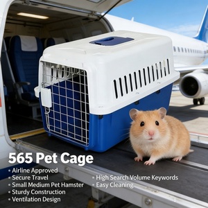 Cage de transport moderne et respirante en PP, approuvée par les compagnies aériennes, pour chiens et chats de petite et moyenne taille - Voyage écologique pour animaux de compagnie - Product Image 3
