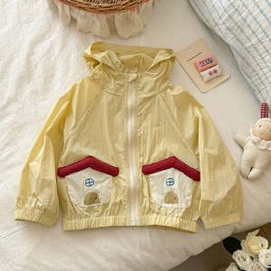 Sun Protection Jacket For Baby Girls Upf 50 Lightweight Hooded Cartoon Print Summer Outwear - Product Image 1