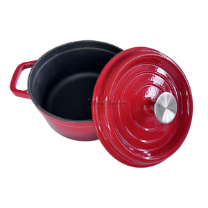 Mochoo Batterie de cuisine <span class=keywords><strong>en</strong></span> <span class=keywords><strong>fonte</strong></span> personnalisée de qualité supérieure avec revêtement émaillé antiadhésif Casseroles incluses - Product Image 6