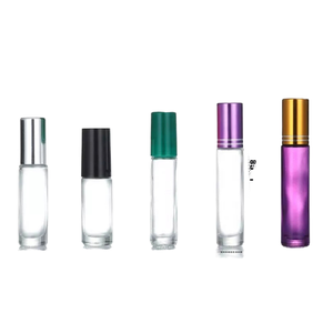 Portable Clear/<b>Green</b>/Amber/Blue Glass Bottles Aluminum Cap Stainless Steel Pump Sprayer 3ml 10ml Roll Bottle Essential 100pcs - Product Image 2