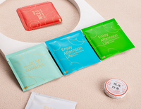 Sac en mylar thermoscellé jetable en feuille d'aluminium imprimé sur mesure petit emballage en plastique 3 côtés pour thé café salade sushi gâteaux