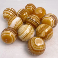 Vente en gros Cristal naturel de guérison Artisanat populaire Sphère de calcite jaune Boule de quartz pour la décoration de la maison