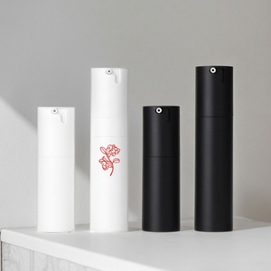 Airless Pump Sprayer <b>Bottles</b> <b>Empty</b> 30ml 50ml Matte White/Black <b>Plastic</b> for Lotion Cosmetics in Stock - Product Image 2