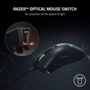 ราคาขายส่งแท้ 100% มีสินค้าในสต็อก เมาส์เกมมิ่ง Razer DeathAdder V2 แบบมีสาย Optical RGB - สีดำ - Product Image 2