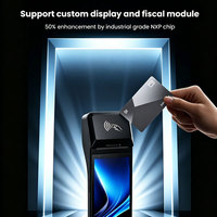 Máquina de Pedidos Portátil con Pantalla Táctil Android 14.0 de 2+16 GB, NFC, Impresora de Etiquetas de 58 mm, Escáner, Huella Dactilar Z300C