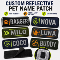 Harnais pour animaux de compagnie haute visibilité, badges nominatifs, gilet réfléchissant pour promenade nocturne, collier à boucle auto-agrippante, étiquette d'identification, patch brodé personnalisé