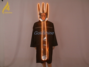 Kostum Cosplay pria dan wanita, pakaian pertunjukan panggung lucu pisau bercahaya LED Halloween - Product Image 5