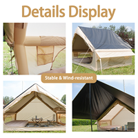 Carpa Familiar Inflable al por Mayor de 6.3m² con Toldo, Carpa de Aire Oxford 300D con Gran Claraboya, Techo de 2m de Altura, OEM