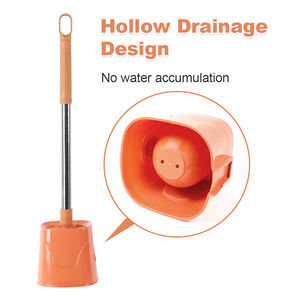 פרימיום מברשת טואלט נירוסטה סט עם בעל רכוב קיר וpp - Product Image 2