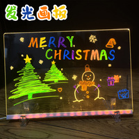 Tableau d'écriture lumineux effaçable pour enfants, grand tableau noir de dessin DIY