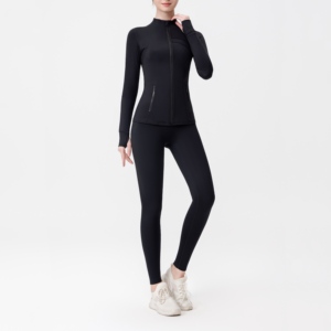 USA Oversea Warehouse Slimming Yoga Coat Yoga <b>Set</b> Outdoor Sports <b>Set</b> Fitness Jacket Yoga Pants Running Sports <b>Set</b> <b>2</b>-<b>pieces</b> <b>Set</b> - Product Image 3
