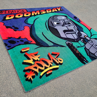 Tapis en acrylique inspiré de Kanye, motif ours, couverture d'album Graduation, art d'album Hip Hop
