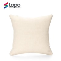 Housse de coussin carrée vierge en coton et lin pour sublimation, décorative pour canapé, lit et chaise