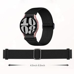 Pulsera de nailon Rosa elástica de 20/22mm para <span class=keywords><strong>Samsung</strong></span> para Galaxy Watch 5 Pro/3/<span class=keywords><strong>4</strong></span>/5/6 40mm 44mm/ 41mm/42mm 46mm/Galaxy Watch <span class=keywords><strong>Active</strong></span> 2 - Product Image 5