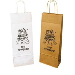 Tùy chỉnh kraft giấy gió đỏ tay túi chai rượu vang bao bì túi cho rượu vang hoặc đồ uống đóng gói - Product Image 5