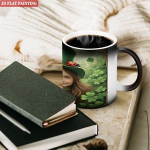 Pattern Art Print <b>Ceramic</b> Mug 11oz Frosted Black Heat Sensitive Gift <b>Cup</b> - Product Image 3