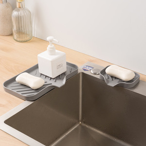 Silicone soap box bathroom bathroom punch-free drain pad <b>large</b> soap box without water accumulation creative for home - Product Image 4