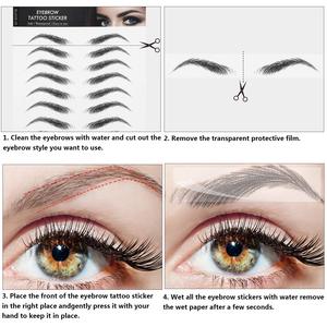 Pegatinas de Tatuaje de Cejas 6D/4D/3D Temporales, Impermeables, para Maquillaje Facial, Nuevos Diseños Populares para Mujeres, Gran Venta - Product Image 3