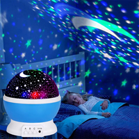 Projecteur Lampe de Nuit Ciel Étoilé, Projecteur Veilleuse pour Bébé, Décoration Rotative Étoilée, Projecteur Galaxie Lune pour Chambre d'Enfant, Lampe de Table