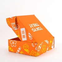 Boîte d'expédition grande taille en papier kraft biodégradable, imprimée en flexographie, gaufrée sur mesure, pour emballage d'abonnements de snacks et e-commerce
