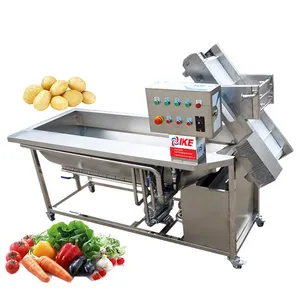 IKE Potato Carrot Tomato Industrial Electric Air Bubbles Washes Machine Provided Fruit Washing Machine Vegetable Fruit Washer