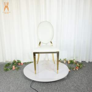 סיטונאי מחיר זול באיכות גבוהה נירוסטה זהב חלול החוצה כיסא מסיבת חתונה - Product Image 4