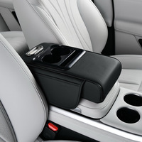 Coussin d'accoudoir de voiture multifonctionnel avec porte-gobelet de rangement universel pour voiture, coussin rehausseur RMS-GP, ajustement standard