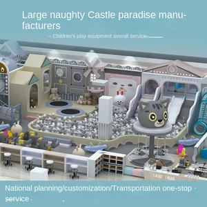 Castillo de Juegos Infantil, Restaurante Temático Familiar, Instalaciones de Parque de Diversiones Interior, 10x15m, Construcción de Madera y PVC - Product Image 2