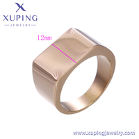 XUPING 15108 Nouvelle Vente à Chaud Célèbre Marque Confortable Conception Simple Neutre Couleur Or Rose Bijoux En Acier Inoxydable Bague De Mode