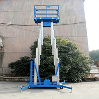 Plateforme de travail en hauteur à double colonne en alliage d'aluminium Eterlift pour la décoration d'entrepôts