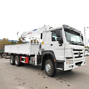 รถบรรทุก SINOTRUK HOWO 10 ตัน พร้อมเครน ขับเคลื่อนซ้าย/ขวา 6x4 รถเครนติดตั้งบนรถบรรทุก เครื่องยนต์ดีเซลใหม่ เกียร์ธรรมดา สำหรับขาย - Product Image 1