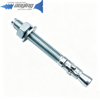 Ancre à coin en acier au carbone électrogalvanisé, boulon d'expansion robuste pour fixation de support sismique dans le béton