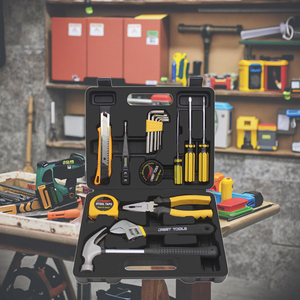 Boîte à outils combinée de 16 pièces pour l'entretien domestique, à commande manuelle, vente en gros OEM, excellent cadeau, assurance immobilière, étui rigide - Product Image 5