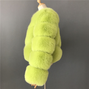 2019 di Lusso Delle Donne di Inverno Caldo Giacca di <span class=keywords><strong>Pelliccia</strong></span> <span class=keywords><strong>Verde</strong></span> di Alta Qualità <span class=keywords><strong>Cappotto</strong></span> di <span class=keywords><strong>Pelliccia</strong></span> di Volpe - Product Image 3