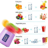 Draagbare USB Elektrische Blender 6-Blads Mini Handheld Fruitpers 600ml Capaciteit Huishoudelijke Sapcentrifuge Voedselverwerker Milkshake