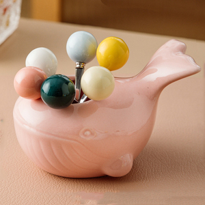 Artículos Más Vendidos: Tenedores de Fruta de Cerámica con Diseño de <span class=keywords><strong>Ballena</strong></span>, con Soporte, para el Hogar, Comedor y <span class=keywords><strong>Restaurante</strong></span> - Product Image 5