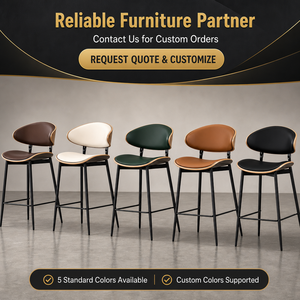 Tabourets <span class=keywords><strong>de</strong></span> bar modernes en métal, pivotants, hauteur comptoir, chaises hautes <span class=keywords><strong>de</strong></span> luxe avec dossier pour projets hôteliers - Product Image 2