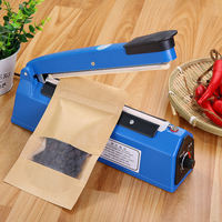 ZEQUAN 300MM Machine à Souder Manuelle pour Sacs d'Emballage, Mini Thermosoudeuse à Impulsion Portable pour PP PVC