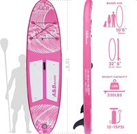 Planche de paddle gonflable AB Stock 10'6'' en PVC/EVA, technologie de soudure à chaud, charge maximale 150 kg, pour lacs et rivières, accessoires inclus.