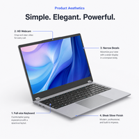 Laptop Bisnis Ultra Tipis 15.6 Inci AMD Ryzen 3 3200U Dual Core 3.5GHz 16GB 512GB SSD Windows 11 IPS FHD Notebook