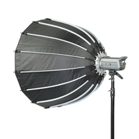 Boîte à lumière octogonale professionnelle VISICO 65 cm en plastique et nylon avec monture Bowens, diffuseur de flash LED et grille parabolique profonde pour studio