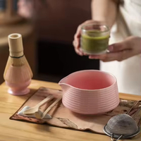 Nouvel ensemble de thé matcha, bol en céramique classique avec fouet et brosse en bambou pour la cérémonie du thé
