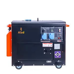 Generador diésel silencioso portátil de 7KW, sistema de refrigeración por aire, generador diésel de 8,75 KVA, 1500rpm, ALD- P10S de alta calidad