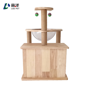 LIZE PET 2025 Lussuoso Tiragraffi per <span class=keywords><strong>Gatti</strong></span> in Legno Massello a 3 Livelli, Ecologico e Resistente, Struttura per Arrampicata in Cartone - Product Image 4